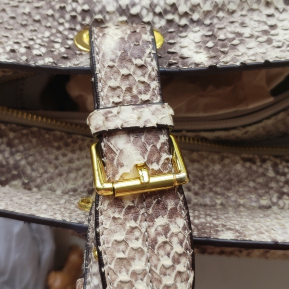 Leather bag has snake leather texture - Picture 11 of 11